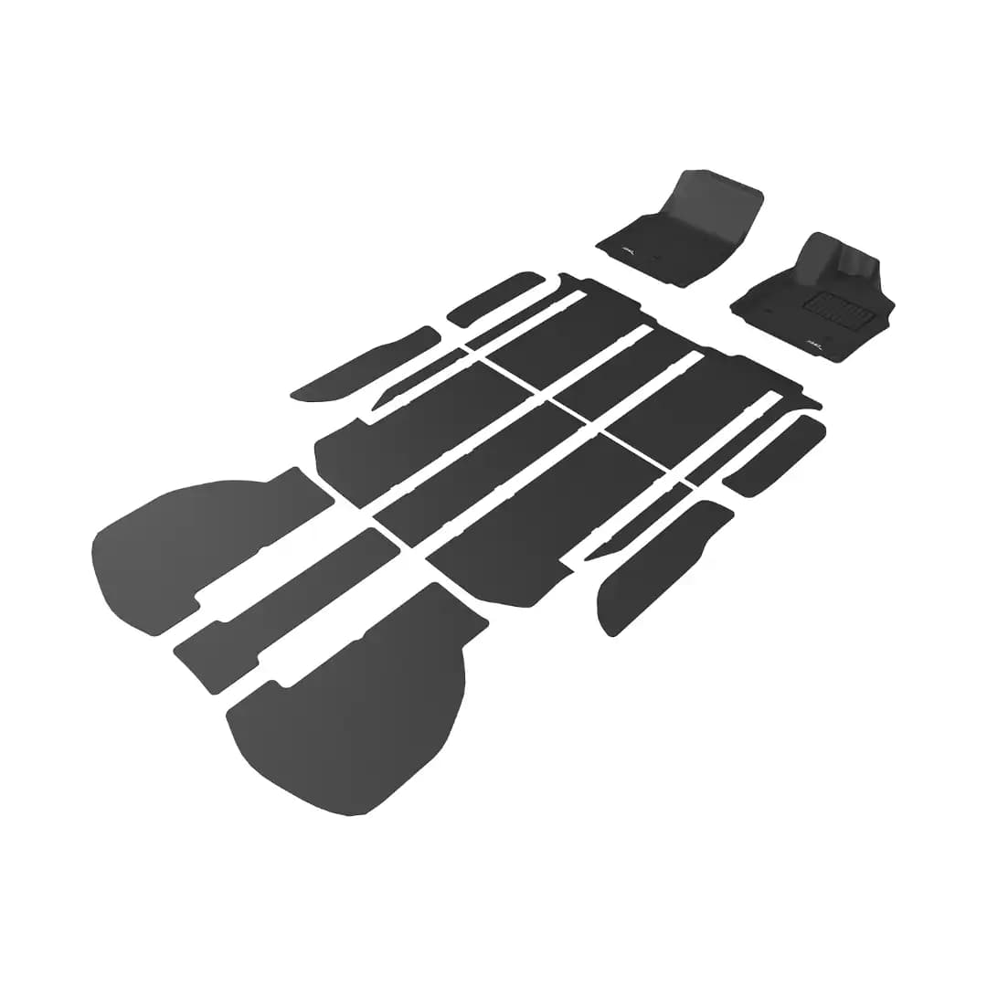 3D MAXpider Kagu Floor Mats for Toyota Vellfire (2015-2022) - Black / Original 3D Floor Mats / Custom Fit Waterproof All-Weather Car Mats