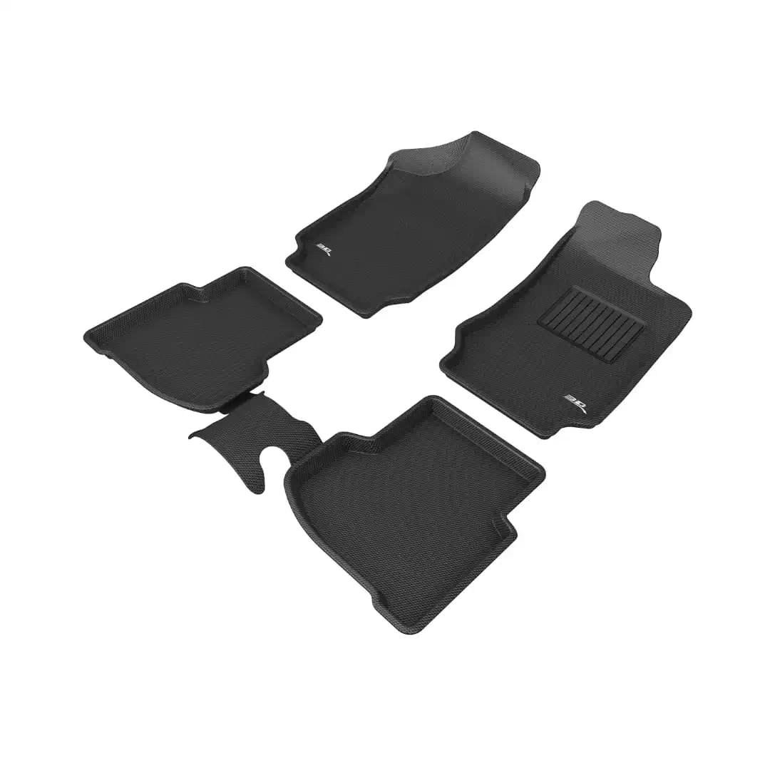 3D MAXpider Kagu Floor Mats for Skoda Rapid (2015-2020) - Black / Original 3D Floor Mats / Custom Fit Waterproof All-Weather Car Mats