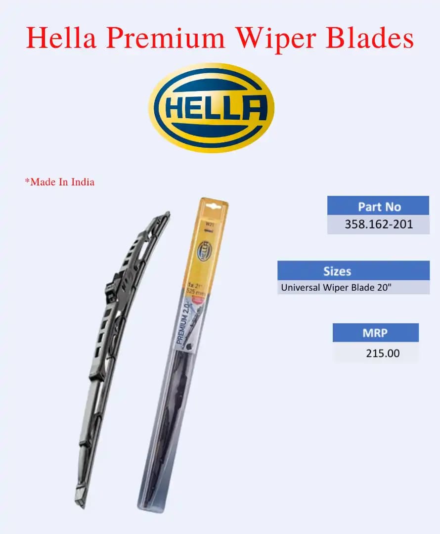 Universal 20" Hella Premium Wiper Blades