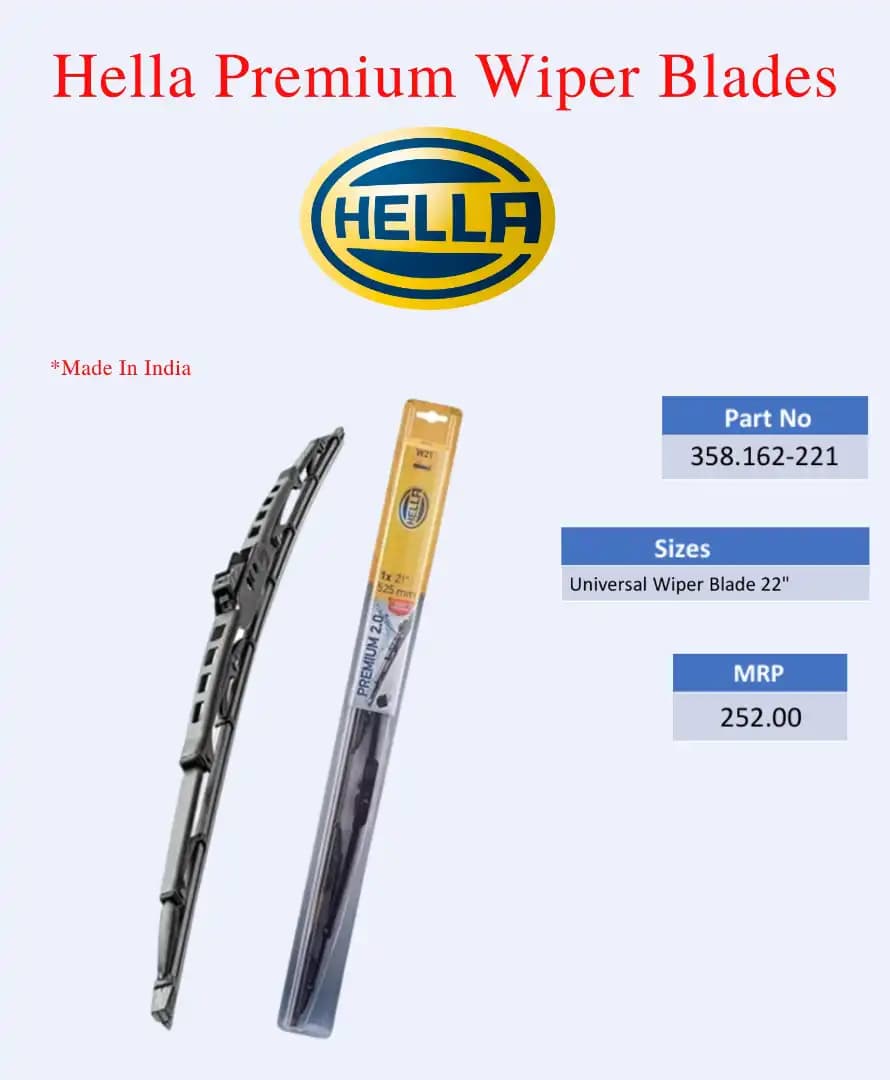 Universal 22" Hella Premium Wiper Blades