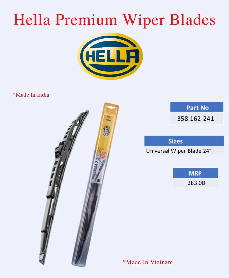Universal 24" Hella Premium Wiper Blades