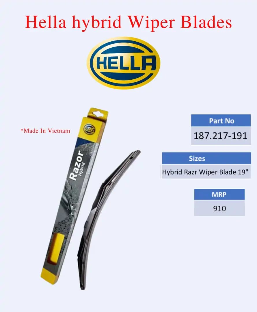 Hella Hybrid Razr Wiper Blade 19"