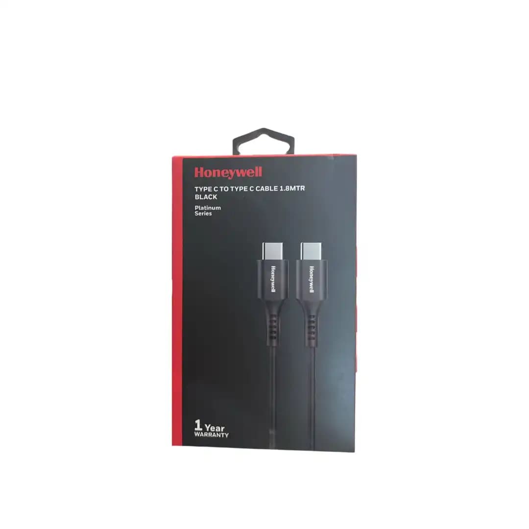Honeywell Type-C to Type-C Cable 1.8M – Black (Platinum Series)