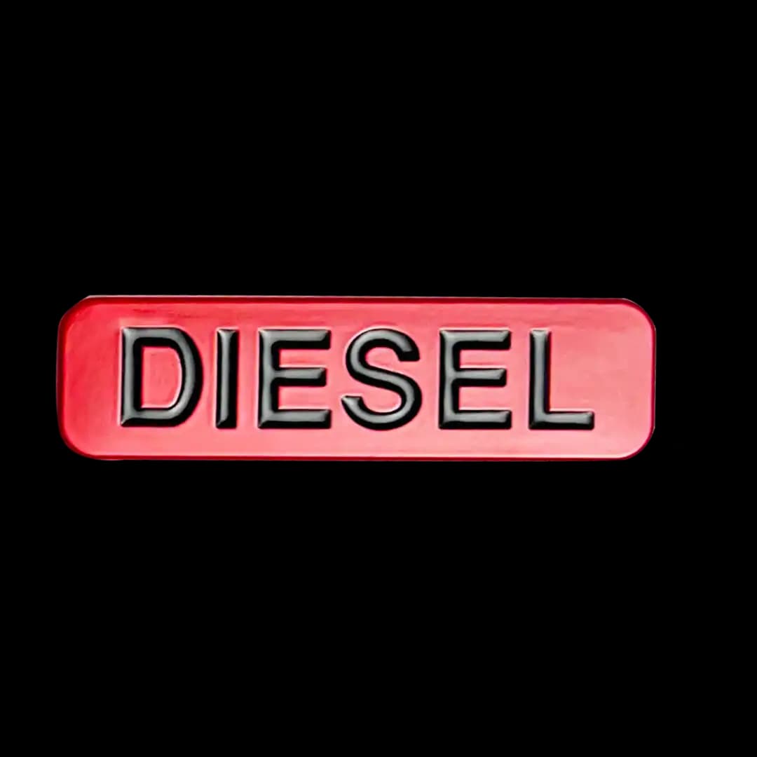 Diesel Metal Sticker- Red