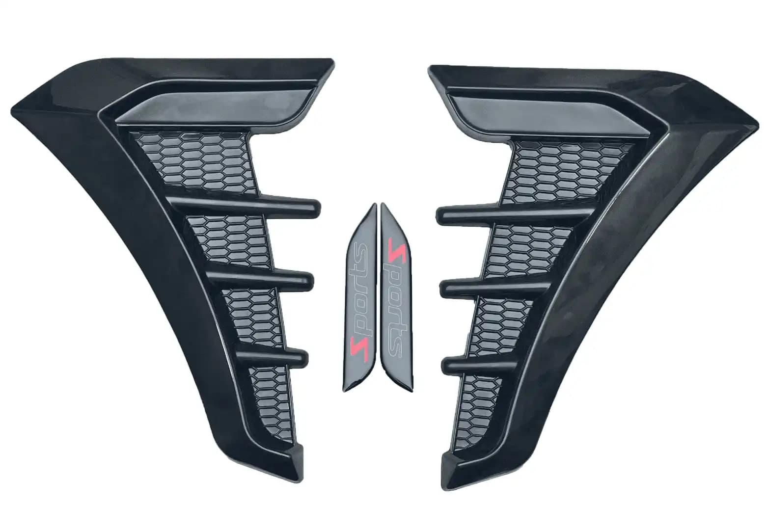 Sporty Fender universal fit/ Auto Protect Air Wing Racing Air Flow Decoration/ Beehive Finish- Big