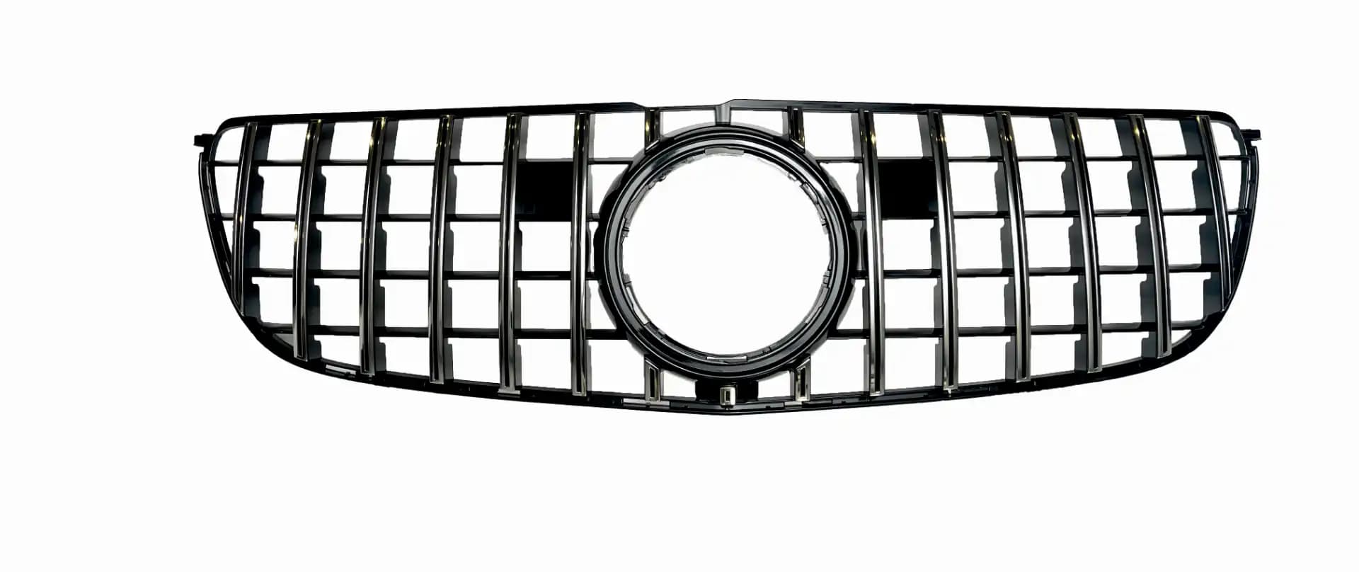 Gloss Black and Chrome Front Grille for Mercedes Benz GLS X166 2016-2019 GT/ Front Bumper Grille GLS X166