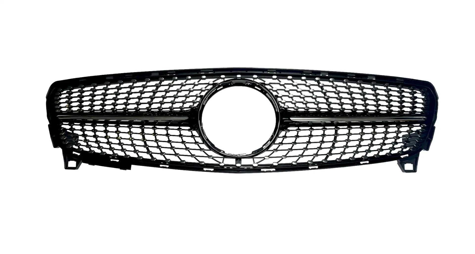 Gloss Black and Chrome Diamond Front Grille for Mercedes Benz A W176 2016-2018/ Front Bumper Grille GLS X166