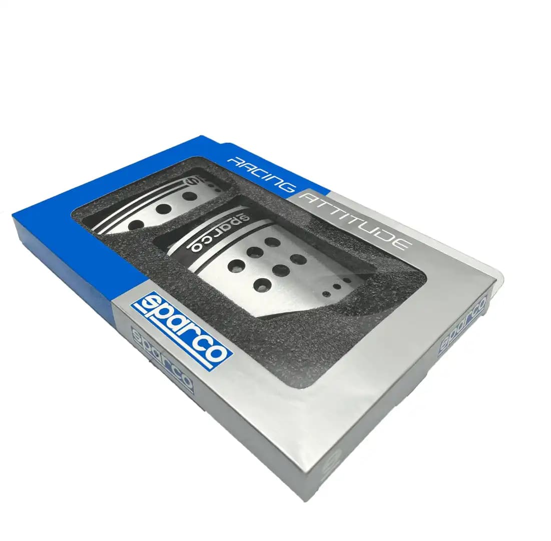 Sparco Silver Car Pedals Kit- Set of 2 Car Pedal