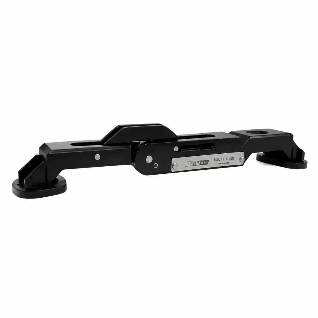 Proman Door Hinge Step for Mahindra Thar 3-Door | Foldable Billet Aluminum Roof Access Step | Black / Red