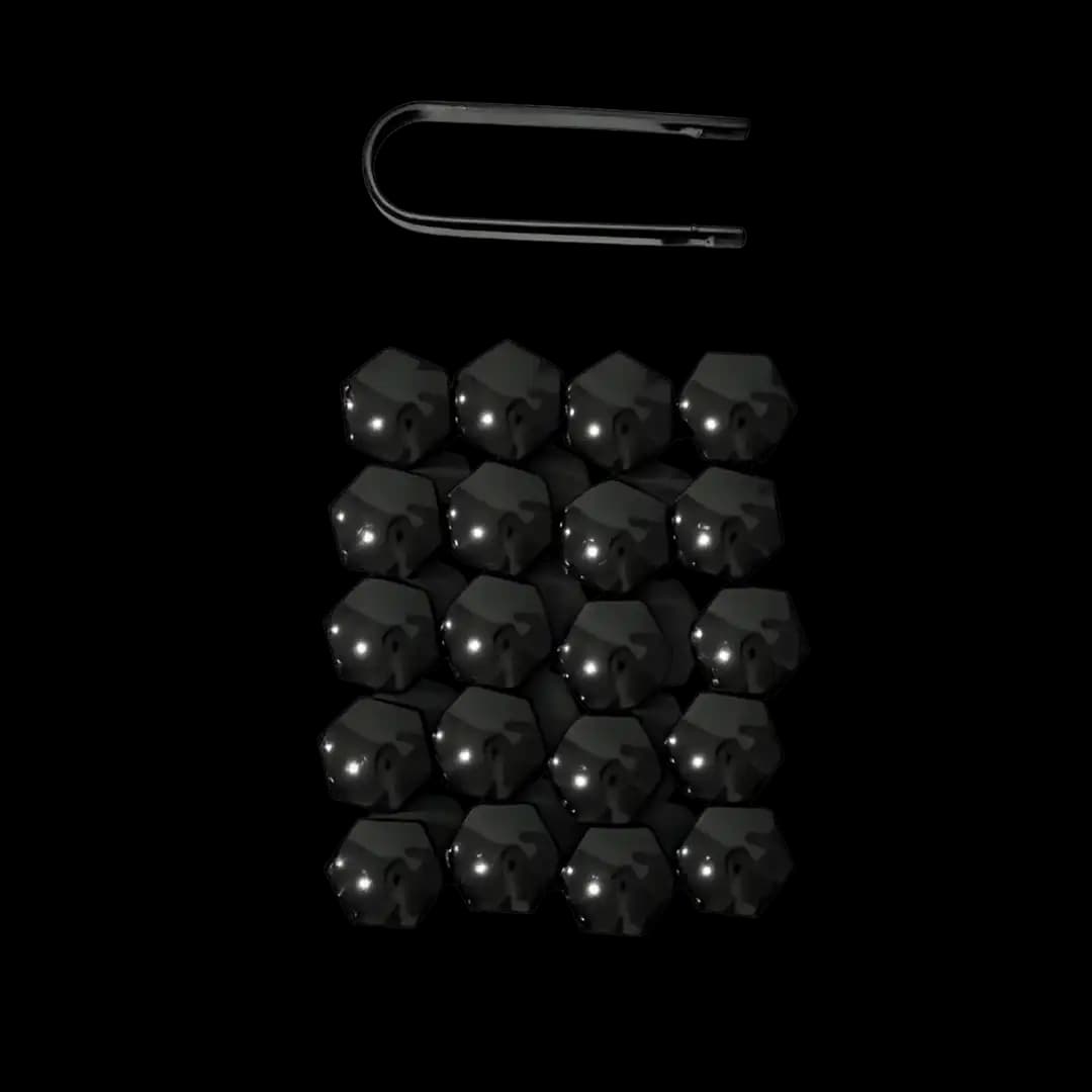 Wheel Nut Head Covers – 17 mm Black